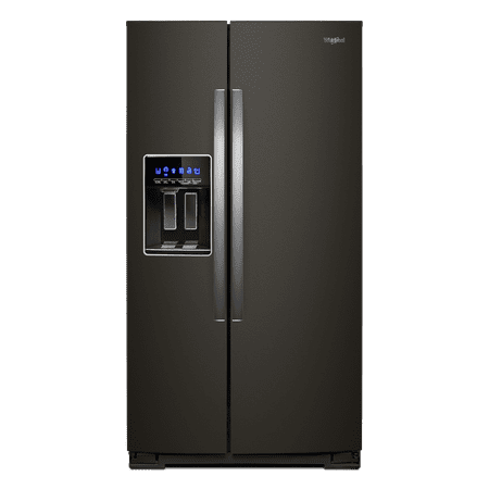 Whirlpool - 20.6 Cu. Ft. Side-by-Side Counter-Depth Refrigerator - Black Stainless Steel