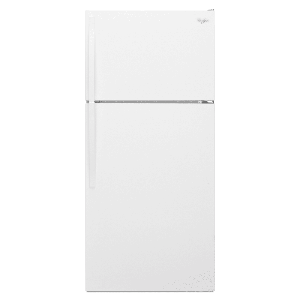 White Freestanding Top Freezer Refrigerator with Ice Maker