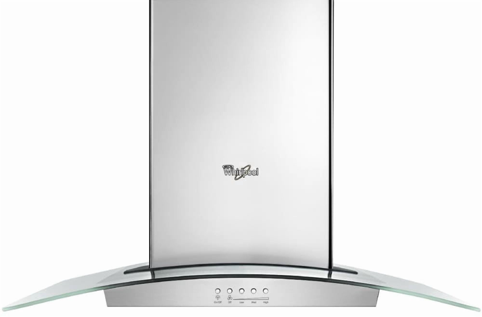 36 Inch Wall Mount Chimney Range Hood with 400 CFM Internal Blower, Glass Edge LED Lighting
