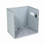 WHISPERHEAT Under Desk Warmer & Floor Mat Set - Silent and Energy Efficient - Personal Under Desk Heater for Legs and Feet - for Office and Home - with Thermostat and Timer