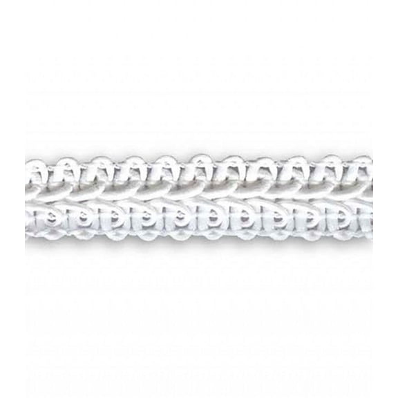 WHITE 1/2 INCH POLY CHINESE BRAID