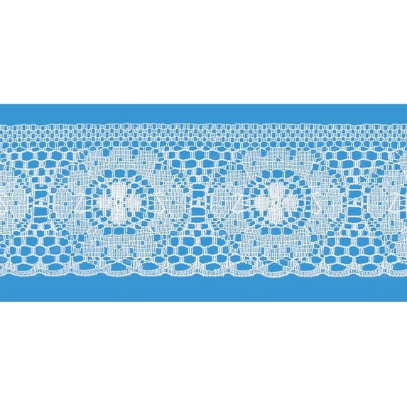 WHITE 1 3/4 INCH FLAT CREATIVE LACE