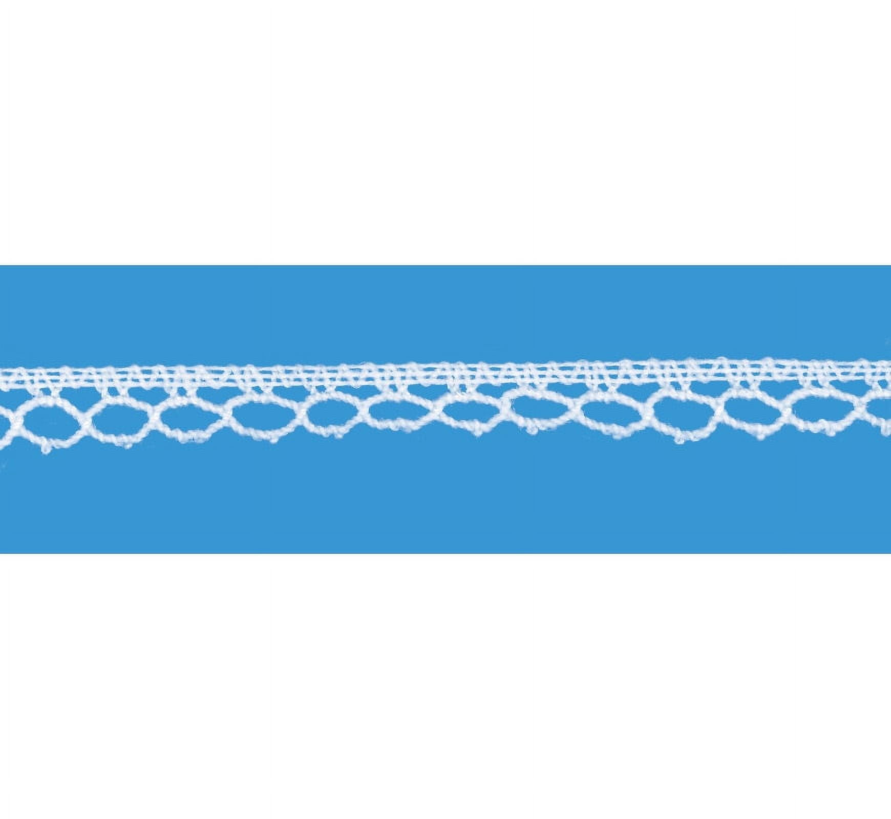 WHITE 1/4 INCH PETITE CLUNY LACE