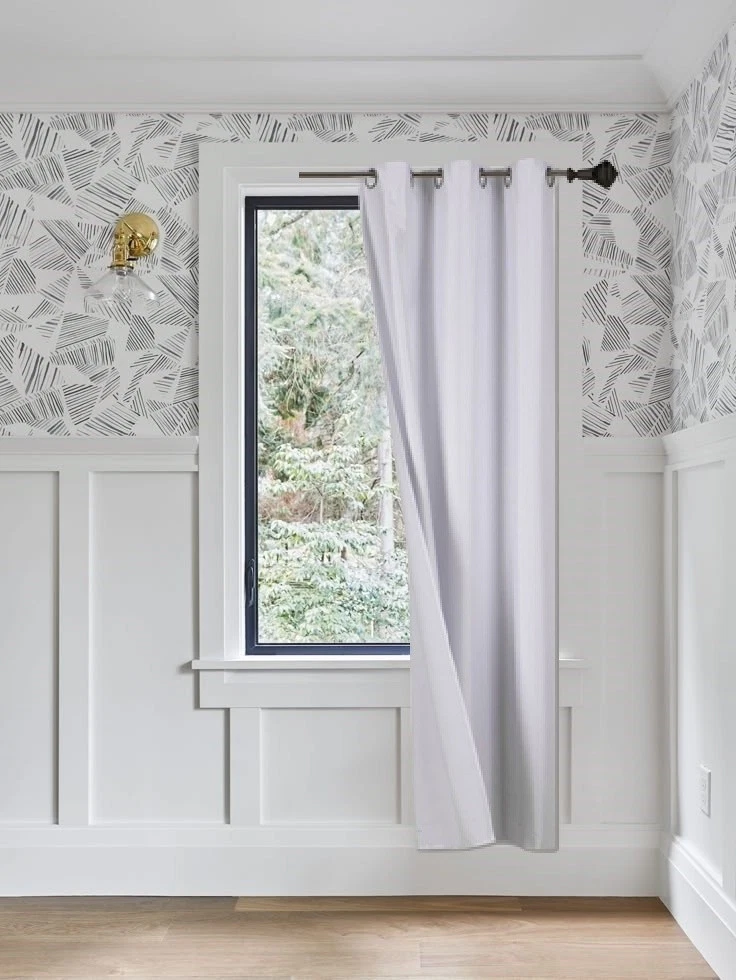 Solid Panel Rooftop Sign Gorgeous Home Linen White 1-Piece Solid Blackout Grommet-Top Window ...