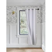 Gorgeous Home Linen Off White 1-Piece Solid Blackout Grommet-Top Window Curtain Panel 37" W X 95" L