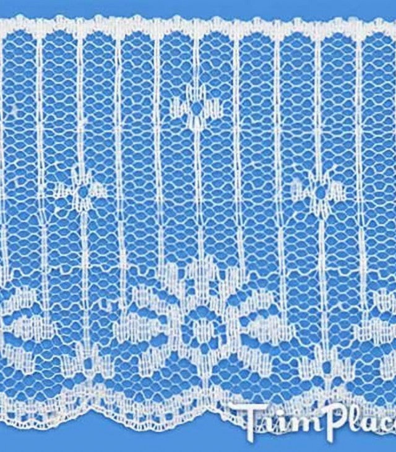 WHITE 2-1/2 INCH FLAT VERTICAL LACE