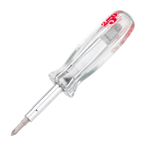 Hyper Tough 6-in-1 Acetate Screwdriver, White