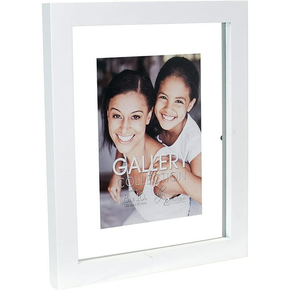 WHITE 8x10 5x7 float frame - 5x7