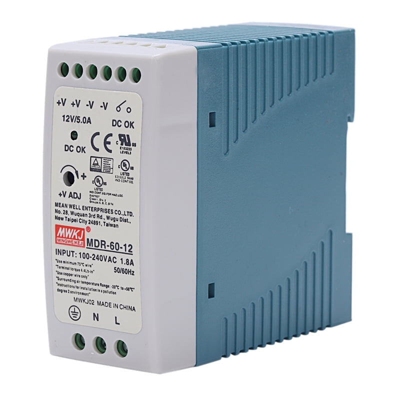 WHITE-AC-Dc Din Rail Power Supply, Voltage Regulator, 110V 220V Power Supply
