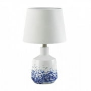 Accent Plus Gallery of Light White and Blue Splash Porcelain Table Lamp