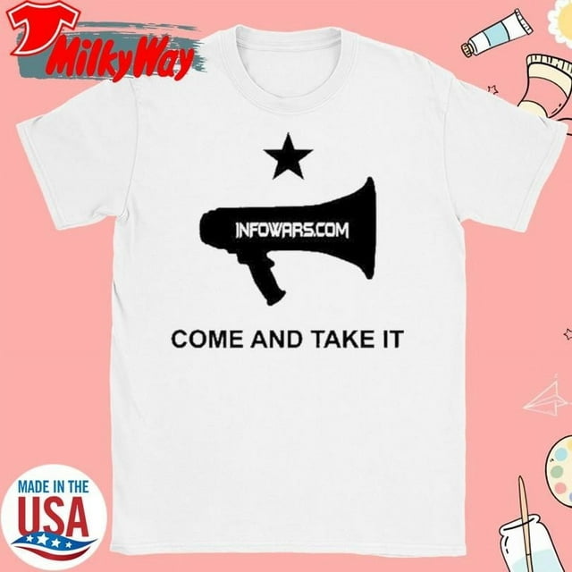 [WHITE] Alex Jones Come And Take It Tshirt
