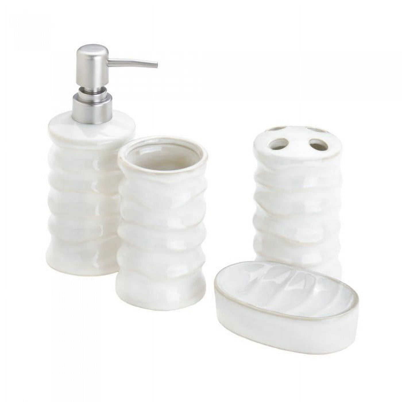 WHITE BATH ACCESSORY SET