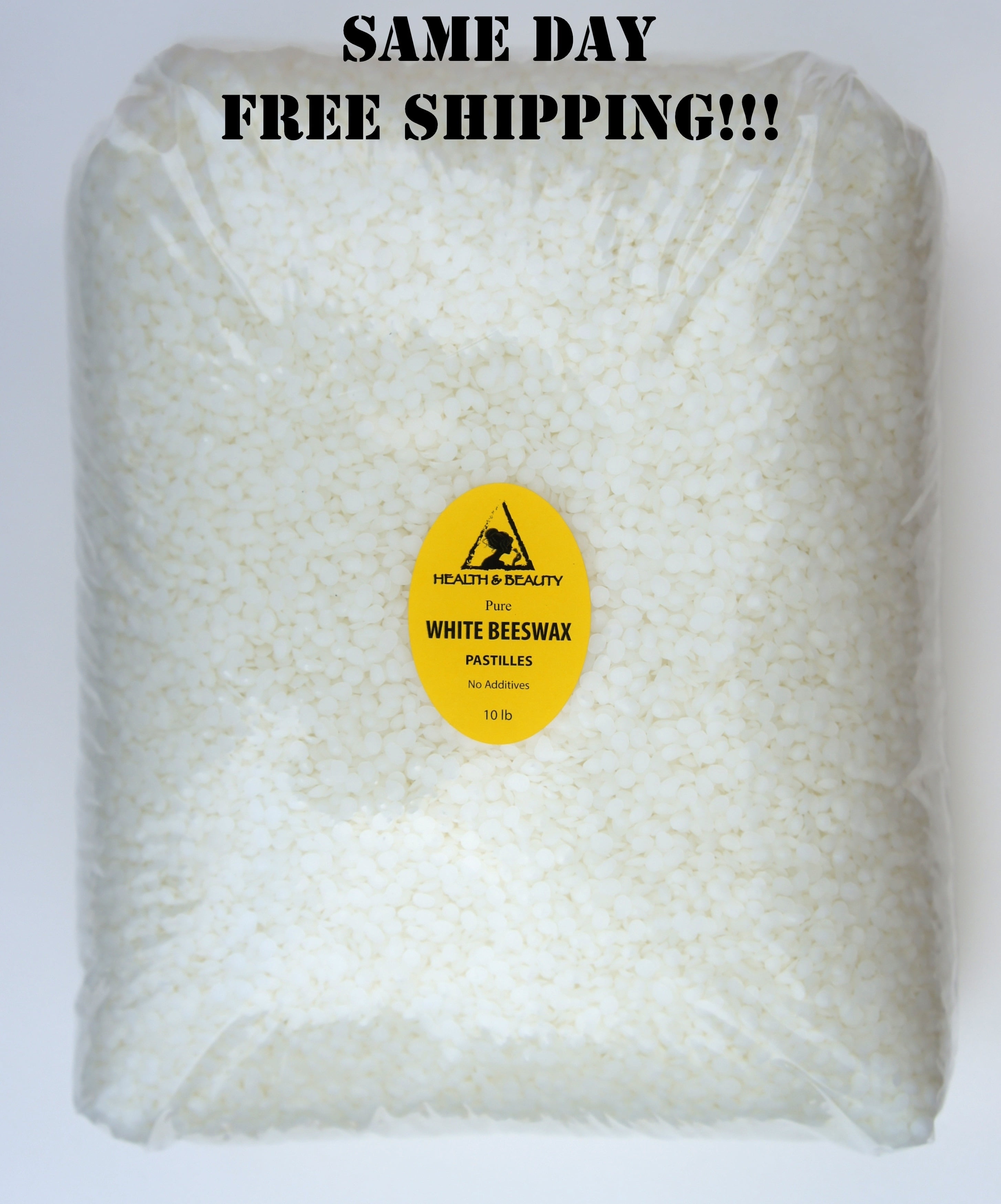 WHITE BEESWAX BEES WAX ORGANIC PASTILLES BEARDS PREMIUM 100% PURE 10 LB