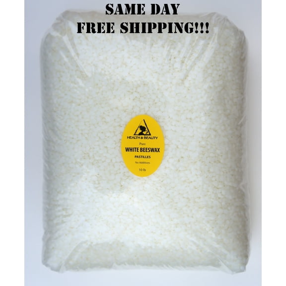 WHITE BEESWAX BEES WAX ORGANIC PASTILLES BEARDS PREMIUM 100% PURE 10 LB