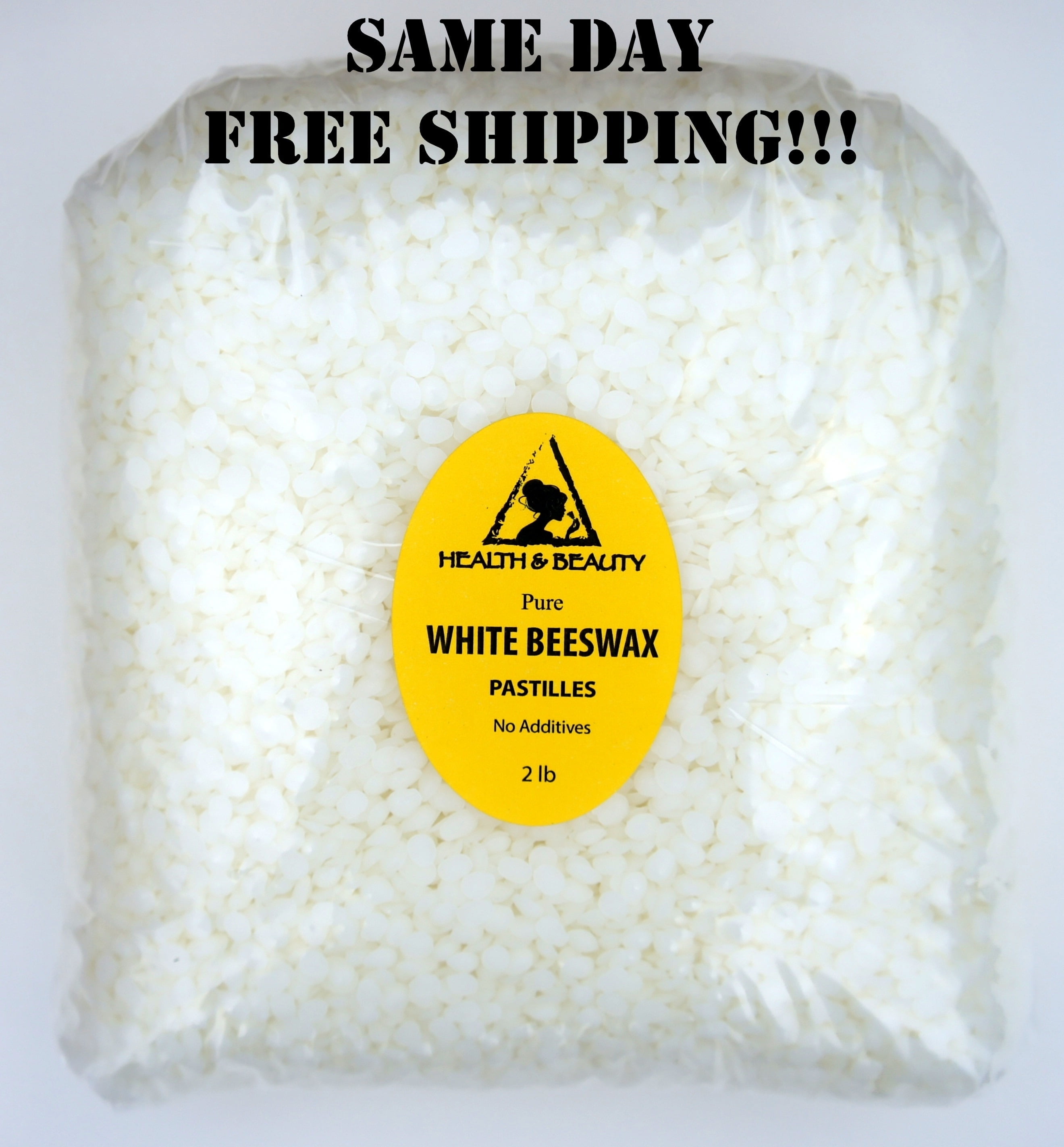 WHITE BEESWAX BEES WAX ORGANIC PASTILLES BEARDS PREMIUM 100% PURE 32 OZ, 2 LB