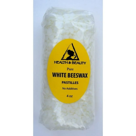 WHITE BEESWAX BEES WAX ORGANIC PASTILLES BEARDS PREMIUM PURE by H&B OILS CENTER 4 OZ