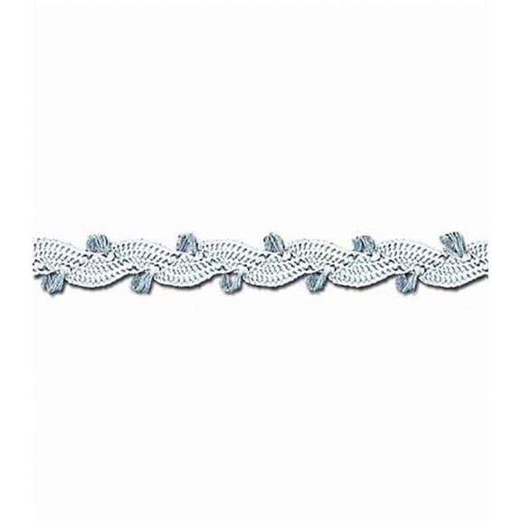 WHITE & BLUE 3/8 INCH PICOT BRAID
