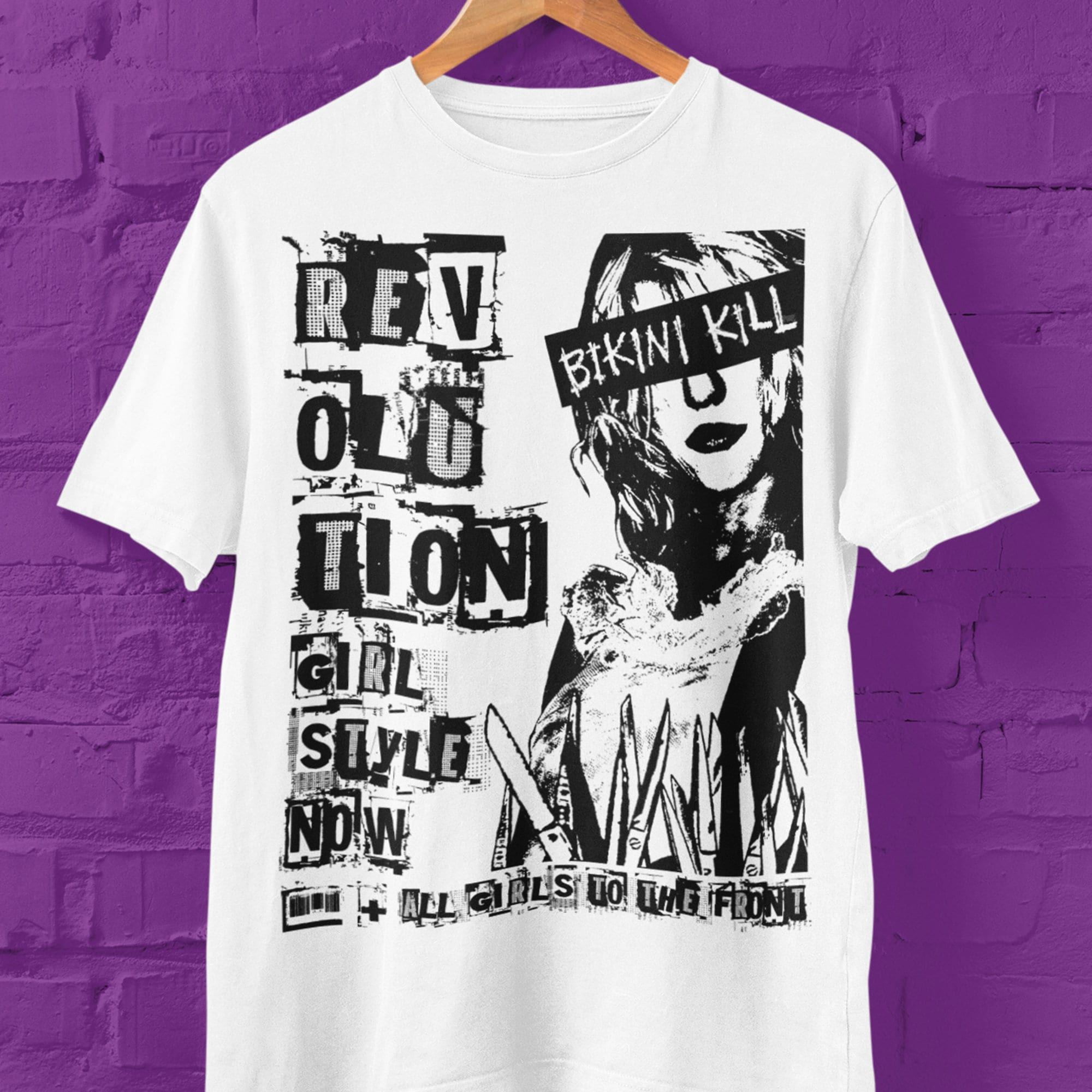 [WHITE] Bikini Kill Punk Rock T Shirt