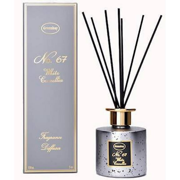 WHITE CAMELLIA Reed Diffuser 5 oz Matt Metallic by Greenbay