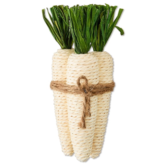 Paper Carrots Bundle Tabletop Decoration, White and Green, 8", Easter by Way To Celebrate
