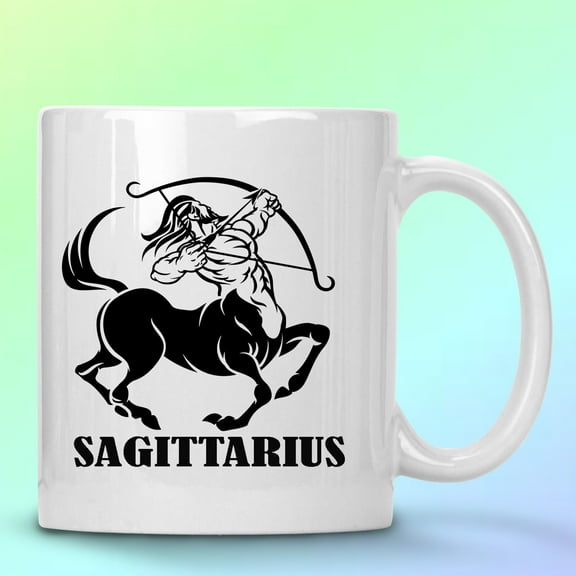 WHITE COFFEE MUG 11 OZ SAGITTARIUS