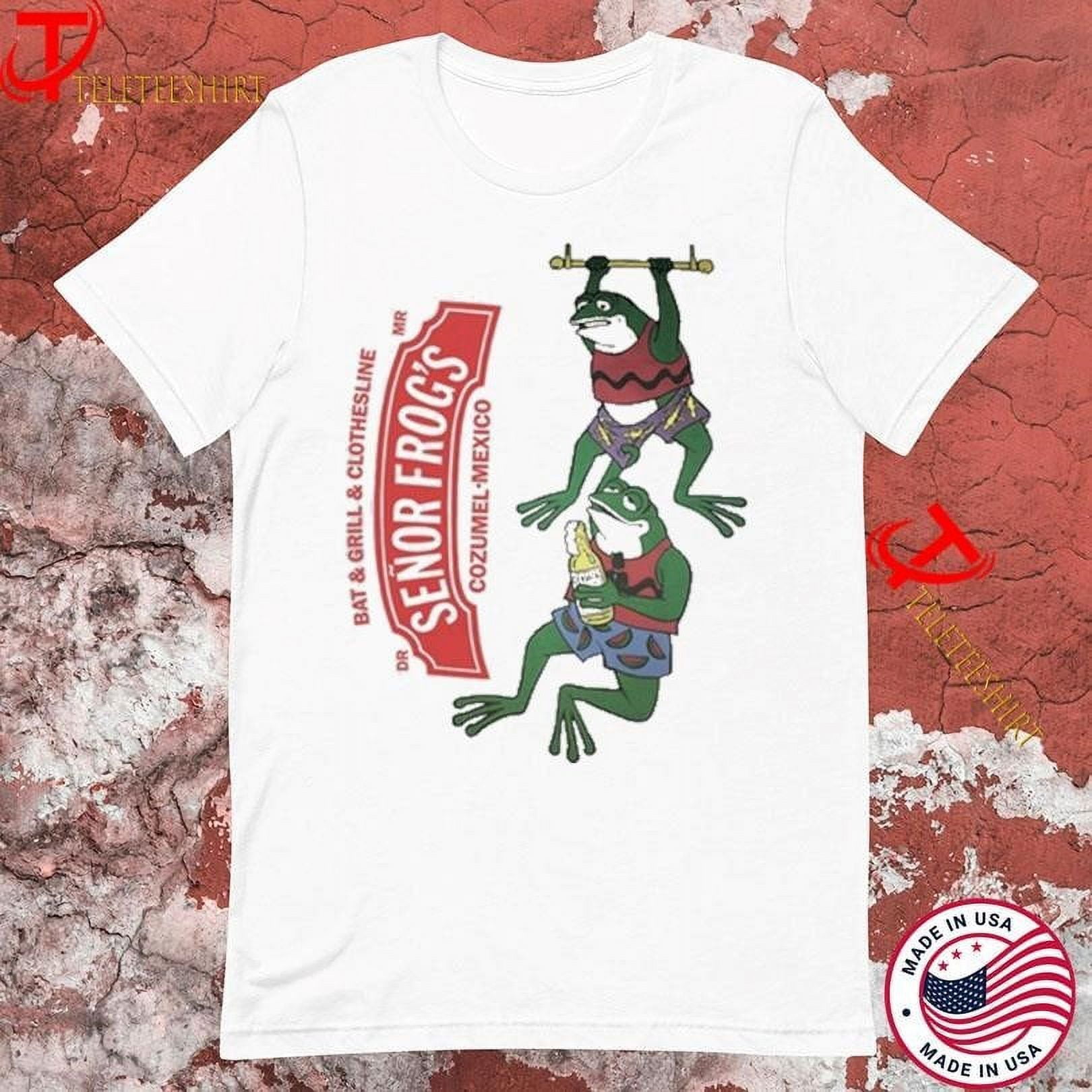 [WHITE] Chris Lynch Bar And Grill And Clothesline Senor Frog's Cozumel Mexico Shirts