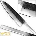 thumbnail image 1 of WHITE DEER 1095 Forged Steel Blank Santoku Chef Knife Japanese Cutlery Extreme Sharp AF, 1 of 2