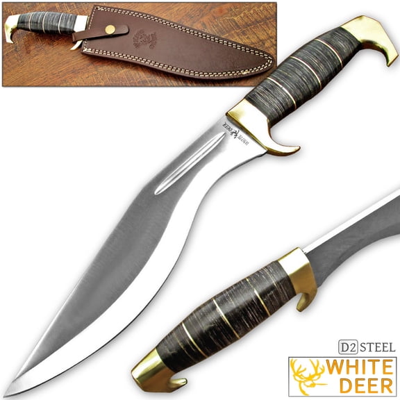 WHITE DEER D2 STEEL Extreme Duty Jungle Kukri Knife