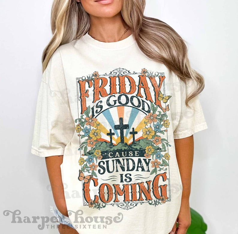 [WHITE] Easter Sublimation Designs Friday is Good Christian PNG Files