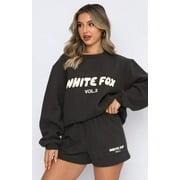 WHITE FOX Lounge Wear Sets Long Sleeve Sweatsuit Matching 2 Piece Outfits Casual Sweater Sets S-XL  for Women