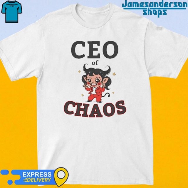 [WHITE] Firepetalsco Ceo Of Chaos Shirt