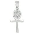 thumbnail image 1 of WHITE GOLD ANKH CROSS TREE OF LIFE CZ PENDANT NECKLACE :  14K  Pendant with 18" chain, 1 of 1