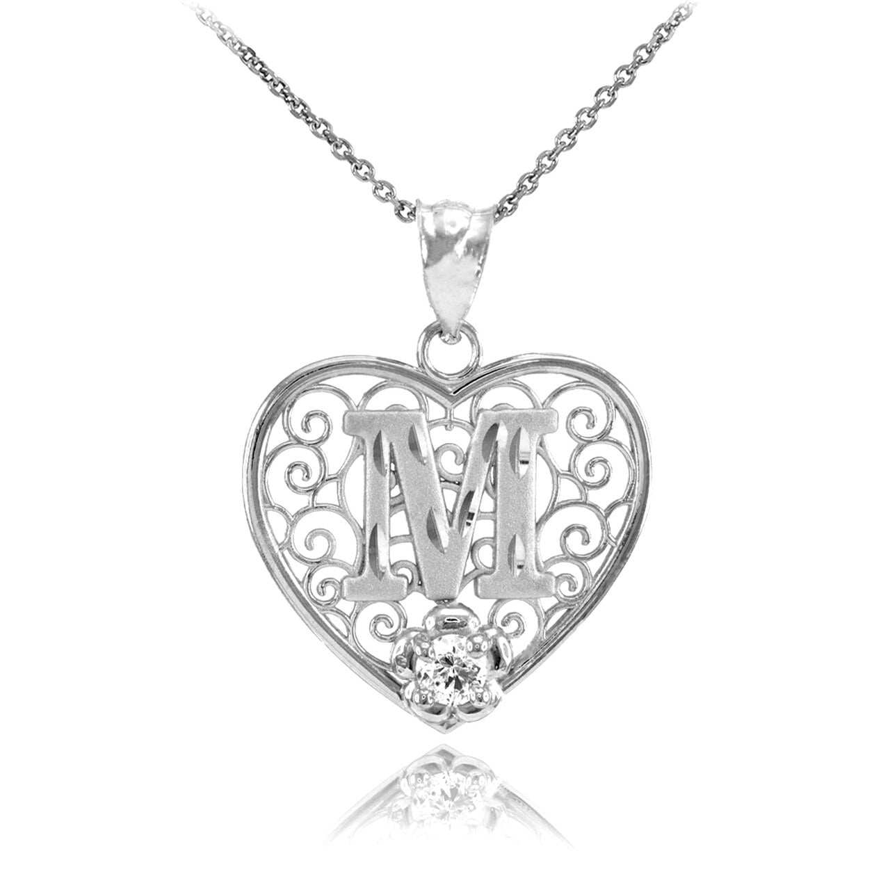 White gold cheap pendant only