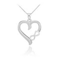 thumbnail image 1 of WHITE GOLD INFINITY HEART DIAMOND PENDANT NECKLACE :  14K  Pendant with 20" chain, 1 of 1