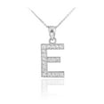 thumbnail image 1 of WHITE GOLD LETTER "E" DIAMOND INITIAL PENDANT NECKLACE :  14K  Pendant with 18" chain, 1 of 1