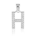 thumbnail image 1 of WHITE GOLD LETTER "H" DIAMOND INITIAL PENDANT NECKLACE :  14K  Pendant with 20" chain, 1 of 1