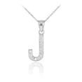 thumbnail image 1 of WHITE GOLD LETTER "J" DIAMOND INITIAL PENDANT NECKLACE, 1 of 1