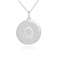 thumbnail image 1 of WHITE GOLD LETTER "O" INITIAL DIAMOND DISC PENDANT NECKLACE :  14K  Pendant only, 1 of 1