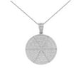 thumbnail image 1 of WHITE GOLD SIX SLICE PIZZA CIRCLE PENDANT NECKLACE, 1 of 2