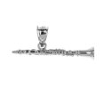 thumbnail image 1 of WHITE GOLD THREE DIMENSIONAL CLARINET PENDANT NECKLACE :  14K  Pendant with 20" chain, 1 of 1