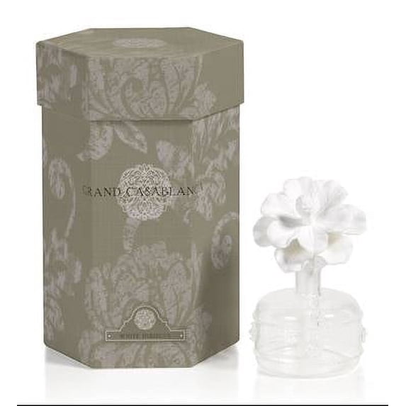 WHITE HIBISCUS Mini Grand Casablanca Aroma Porcelain Diffuser by Zodax