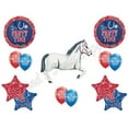 thumbnail image 1 of WHITE HORSE & BANDANA Birthday PARTY Hoedown Rodeo Balloons Decorations Supplies, 1 of 5