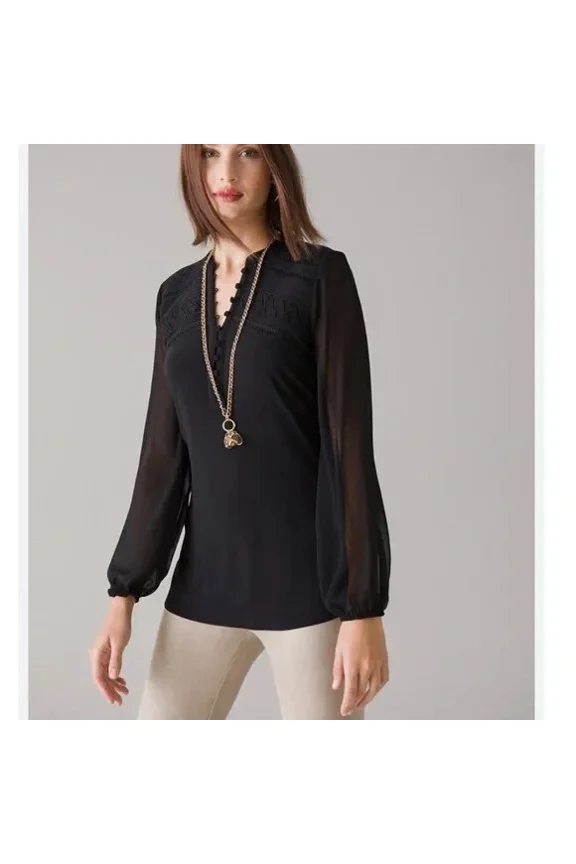 Womens Long Sleeve Matte Jersey Tunic Top SIZE M