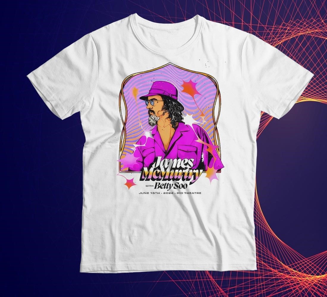 [WHITE] James Mcmurtry Rio Theatre June 13 2024 Show Shirt