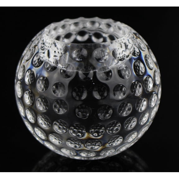 Jiallo Optical Glass Golf Ball Tea Lite Candle Holder In Clear Finish JA-16002