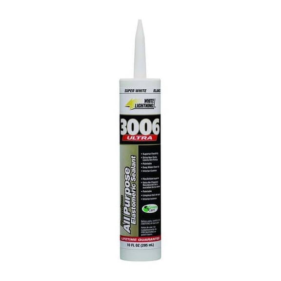 WHITE LIGHTNING W11000010 3006/02020 ULTRA WH CAULK 10OZ
