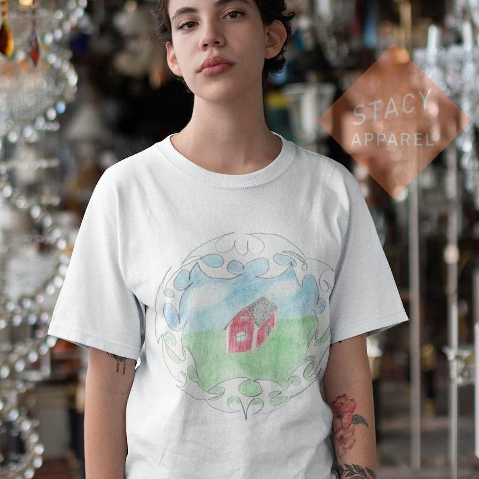 [WHITE] Limited Crest Album Tshirt Drain Gang Bladee Ecco2k Tee
