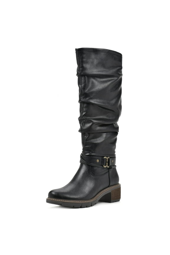 Women's Shoes Crammers Stack-Heeled Tall Boot