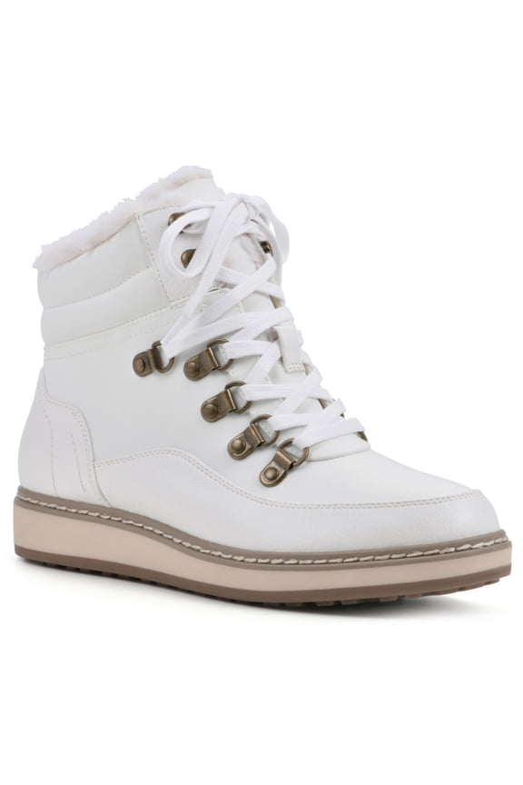 Women's Shoes Tamasha Lace-Up Hiker Bootie, Brown/Fabric, 9.5 M