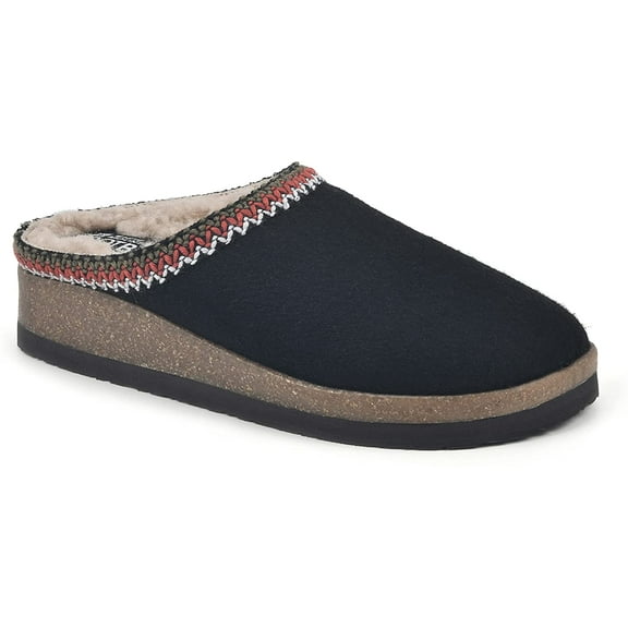 WHITE MOUNTAIN Womens Bundle Up Clog 6 Black/Fabric